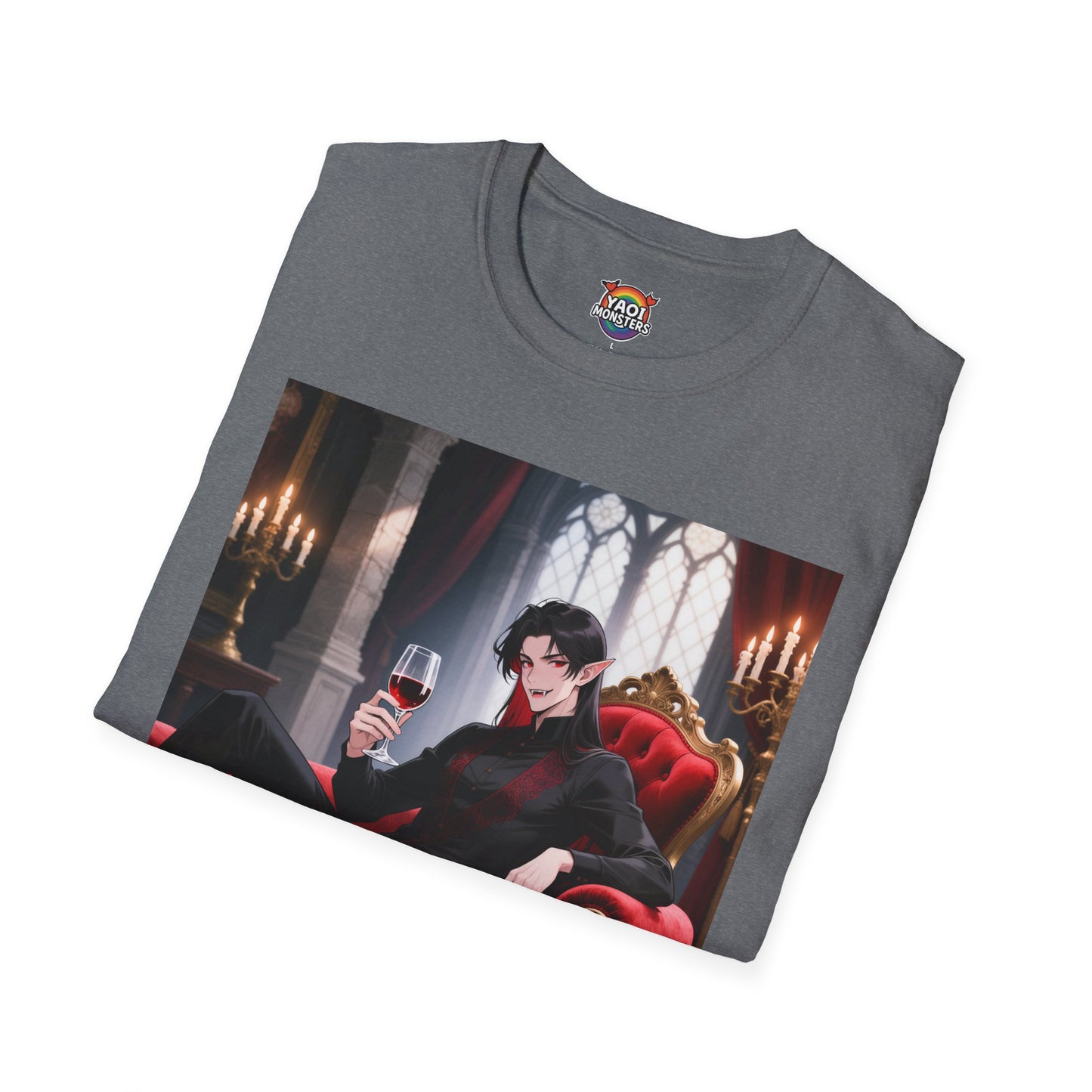 Dracula Velvet Chaise Unisex T-Shirt — Gothic Vampire Anime Tee | Yaoi Monsters