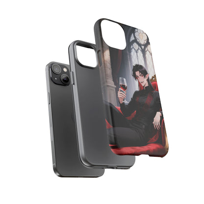 Dracula Velvet Chaise Gothic Vampire Phone Case — Anime Dracula Cover (iPhone, Samsung & Pixel) | Yaoi Monsters