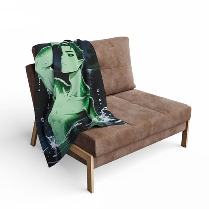 Kel Lagoon Fleece Blanket — Anime Sea Monster Throw | Yaoi Monsters