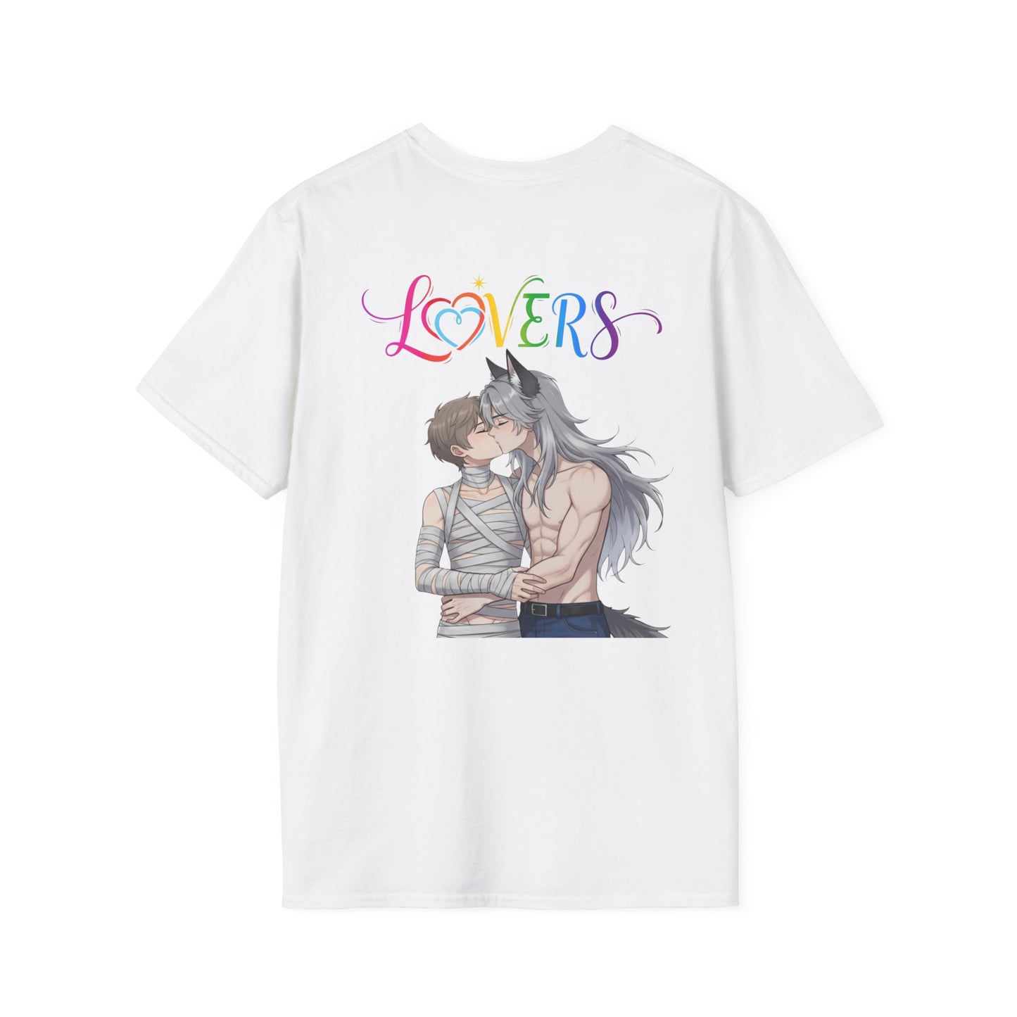 Enemies to Lovers Luca x Imhotep Unisex T-Shirt — Werewolf x Mummy BL Anime Tee | Yaoi Monsters