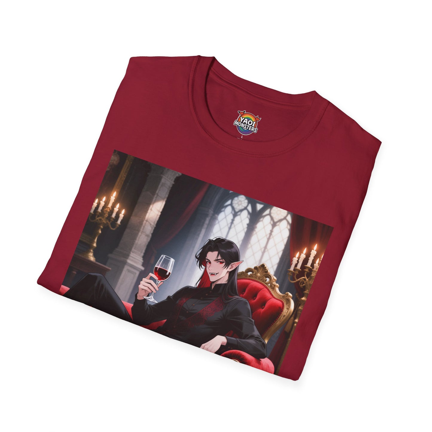 Dracula Velvet Chaise Unisex T-Shirt — Gothic Vampire Anime Tee | Yaoi Monsters