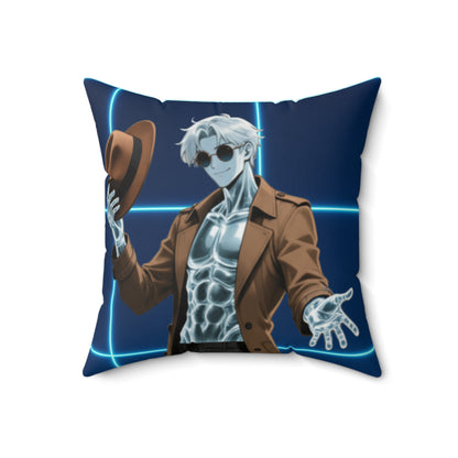 Kel & Theodore Double-Sided Throw Pillow — Sea Monster x Invisible Man Gothic Anime Decor | Yaoi Monsters