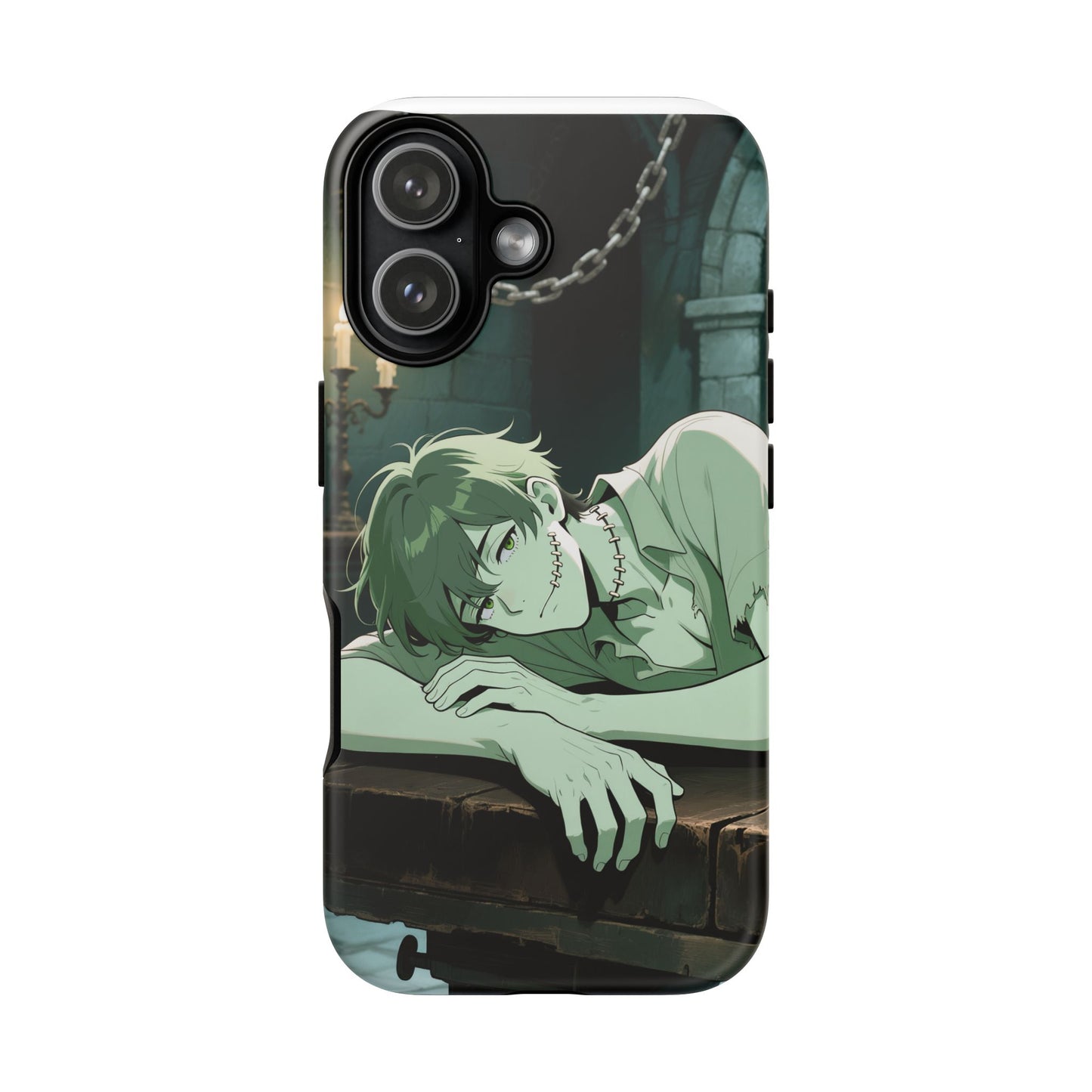 Electric Stare Frankenstein Phone Case — Anime Adam Cover (iPhone, Samsung & Pixel) | Yaoi Monsters