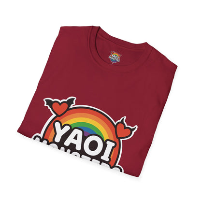 Yaoi Monsters Rainbow Logo T-Shirt | Unisex BL Anime Tee | LGBTQ+ Pride Kawaii Monster Shirt