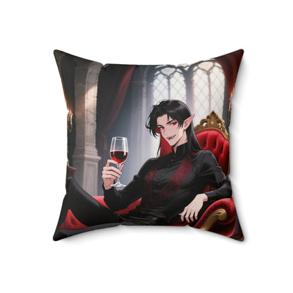 Dracula & Adam Double-Sided Throw Pillow — Vampire x Frankenstein Gothic Anime Decor | Yaoi Monsters
