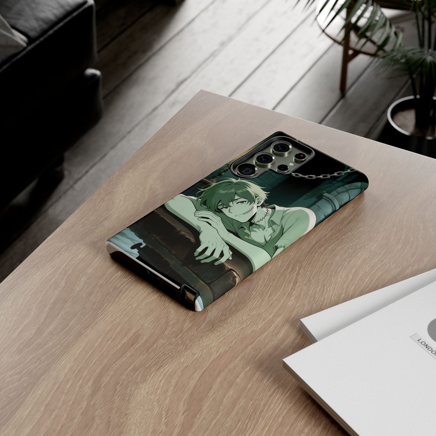 Electric Stare Frankenstein Phone Case — Anime Adam Cover (iPhone, Samsung & Pixel) | Yaoi Monsters