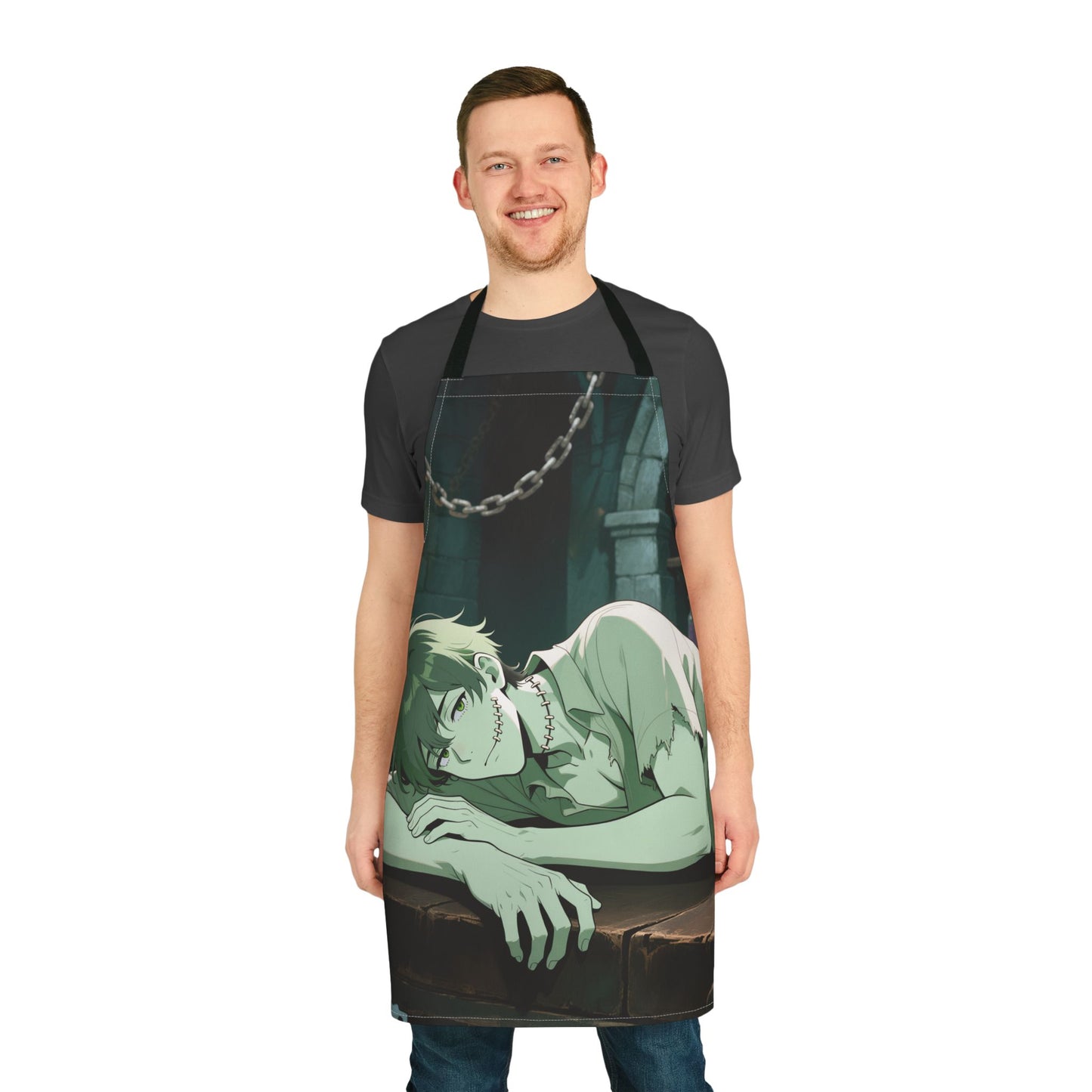Adam Frankenstein Apron — Stitched-Up Kitchen & Craft Apron (Customizable) | Yaoi Monsters