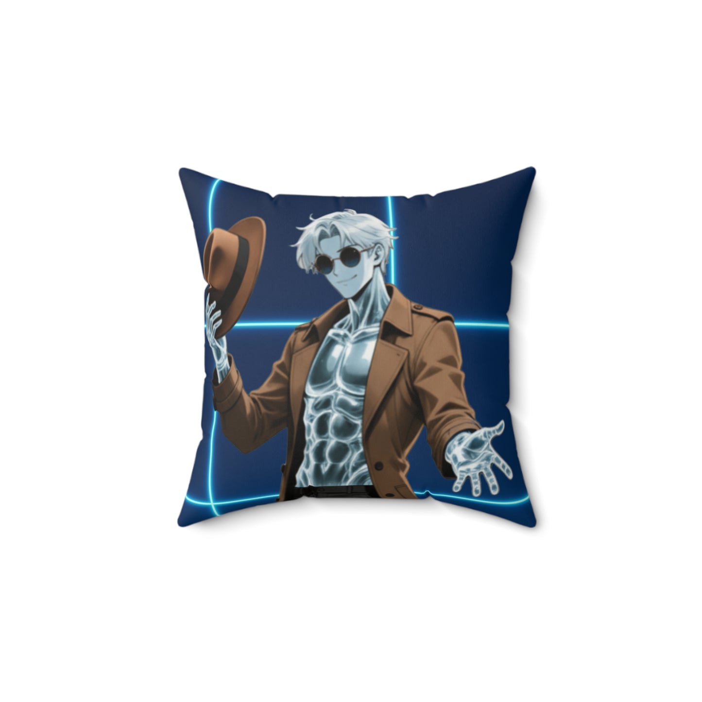 Kel & Theodore Double-Sided Throw Pillow — Sea Monster x Invisible Man Gothic Anime Decor | Yaoi Monsters