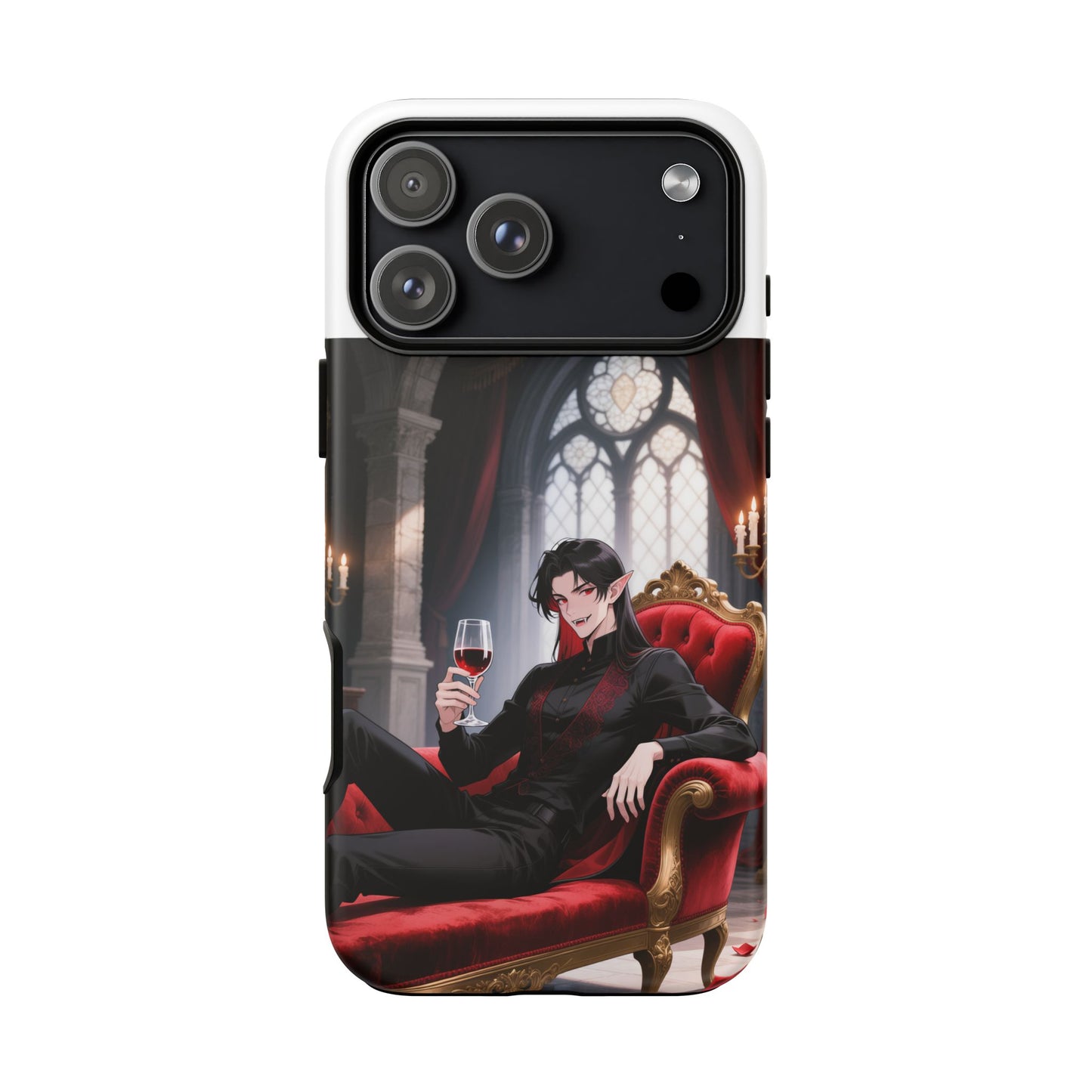 Dracula Velvet Chaise Gothic Vampire Phone Case — Anime Dracula Cover (iPhone, Samsung & Pixel) | Yaoi Monsters