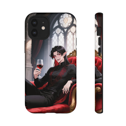Dracula Velvet Chaise Gothic Vampire Phone Case — Anime Dracula Cover (iPhone, Samsung & Pixel) | Yaoi Monsters
