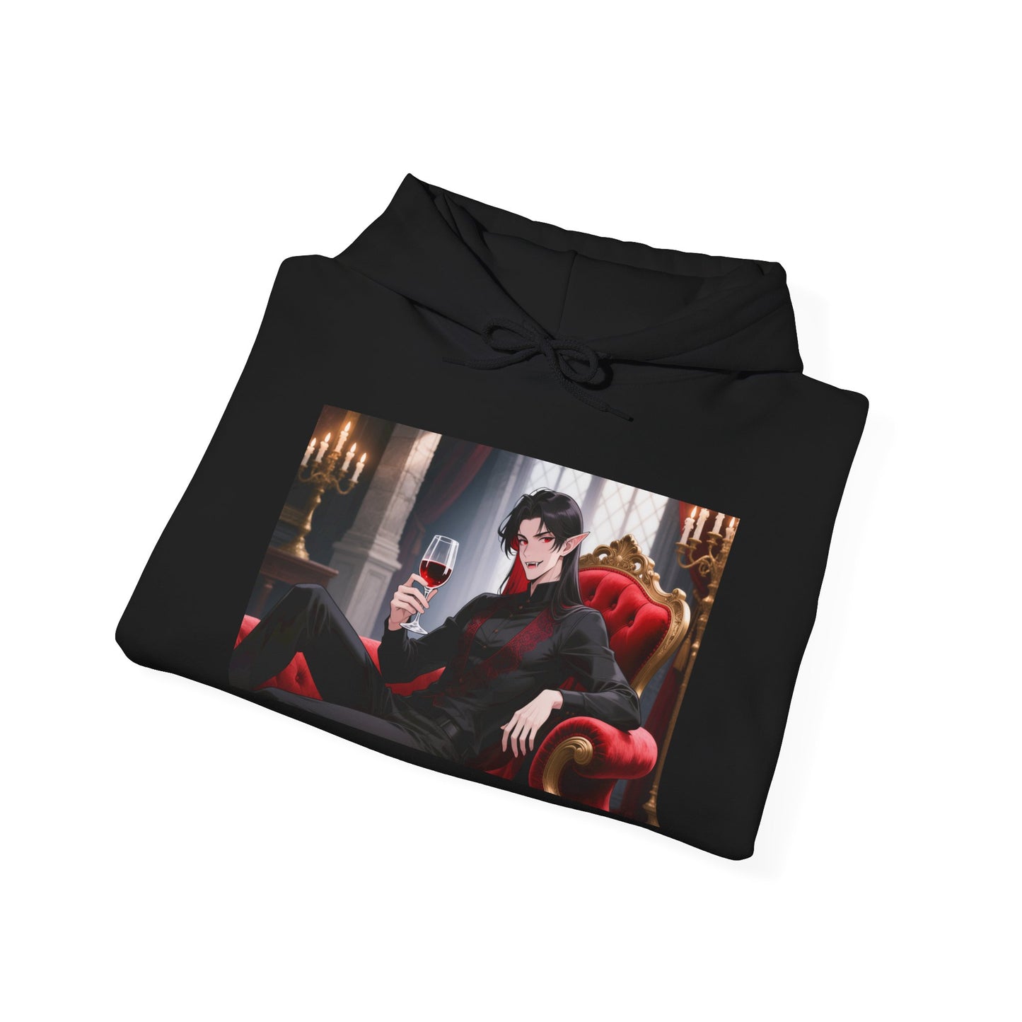 Dracula Velvet Chaise Unisex Hoodie — Gothic Vampire Anime Sweatshirt | Yaoi Monsters