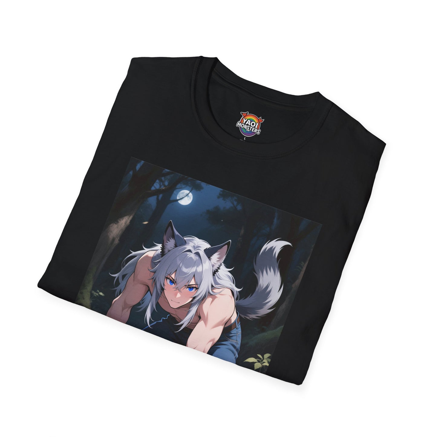 Luca Moonlit Werewolf Unisex T-Shirt — Anime Wolfman Graphic Tee | Yaoi Monsters