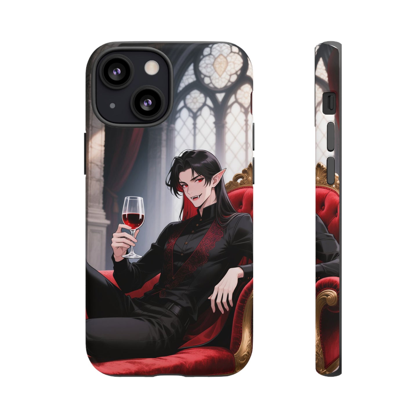 Dracula Velvet Chaise Gothic Vampire Phone Case — Anime Dracula Cover (iPhone, Samsung & Pixel) | Yaoi Monsters