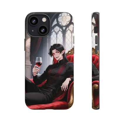 Dracula Velvet Chaise Gothic Vampire Phone Case — Anime Dracula Cover (iPhone, Samsung & Pixel) | Yaoi Monsters