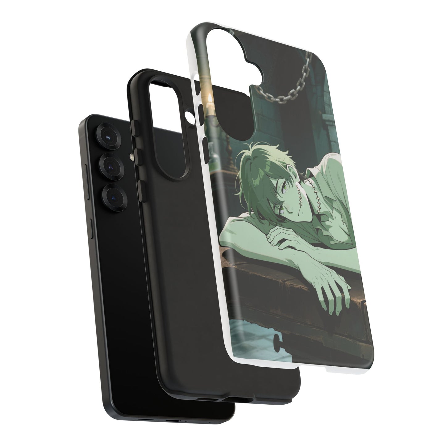 Electric Stare Frankenstein Phone Case — Anime Adam Cover (iPhone, Samsung & Pixel) | Yaoi Monsters