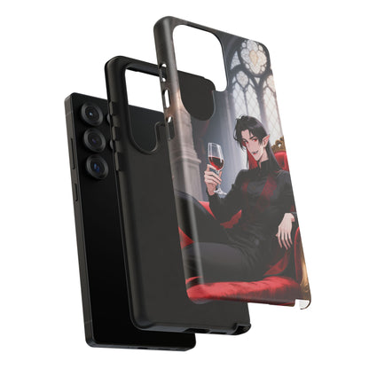 Dracula Velvet Chaise Gothic Vampire Phone Case — Anime Dracula Cover (iPhone, Samsung & Pixel) | Yaoi Monsters