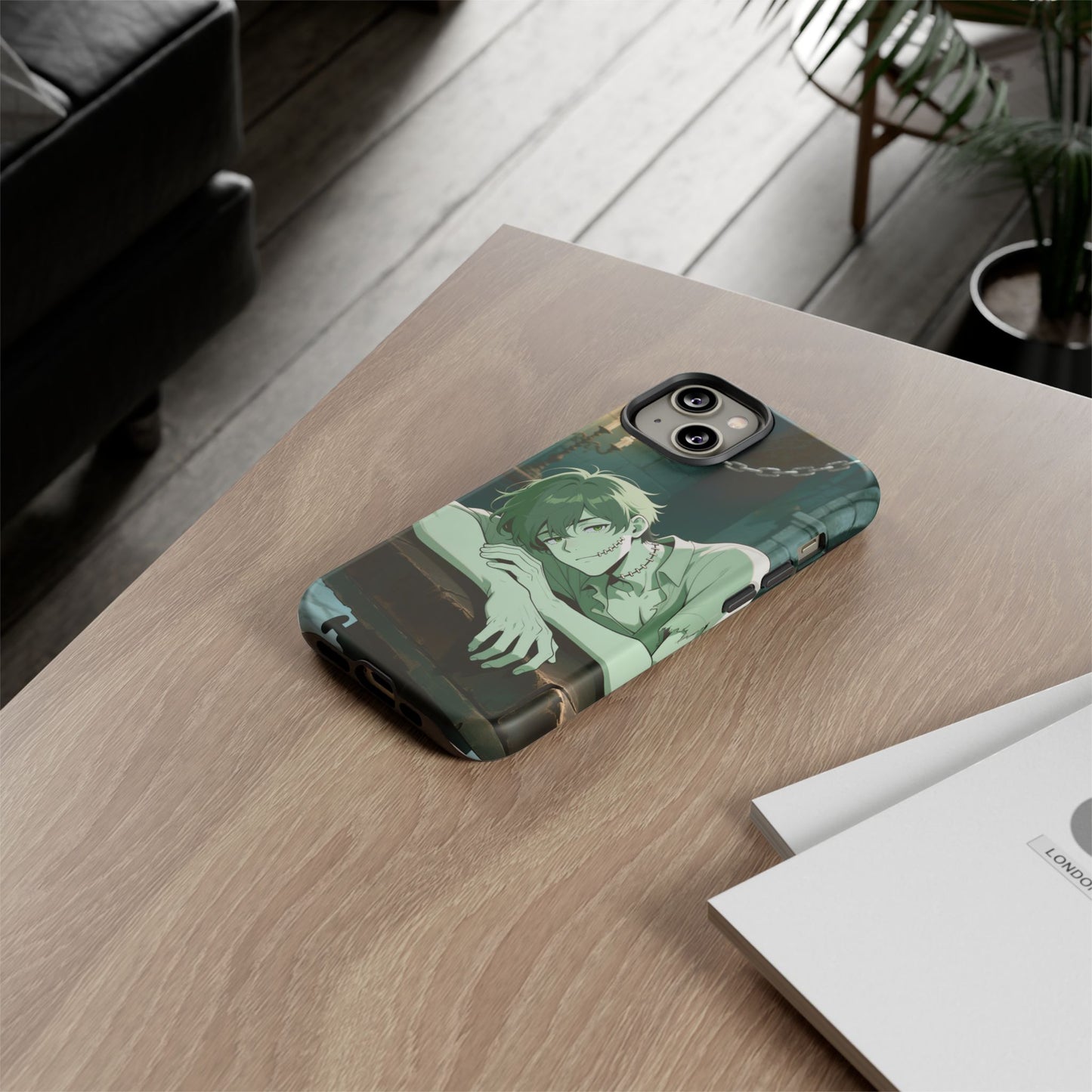 Electric Stare Frankenstein Phone Case — Anime Adam Cover (iPhone, Samsung & Pixel) | Yaoi Monsters