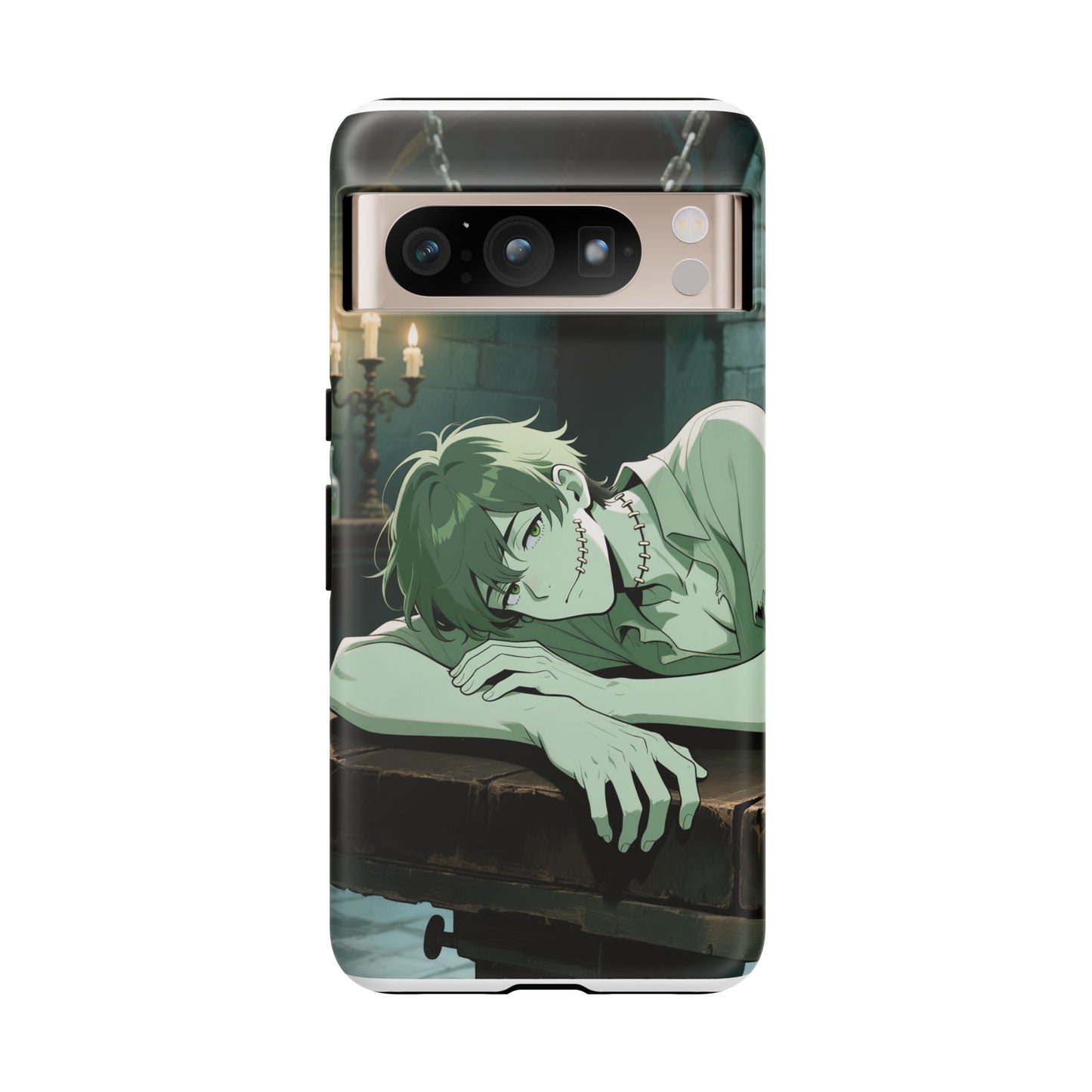 Electric Stare Frankenstein Phone Case — Anime Adam Cover (iPhone, Samsung & Pixel) | Yaoi Monsters
