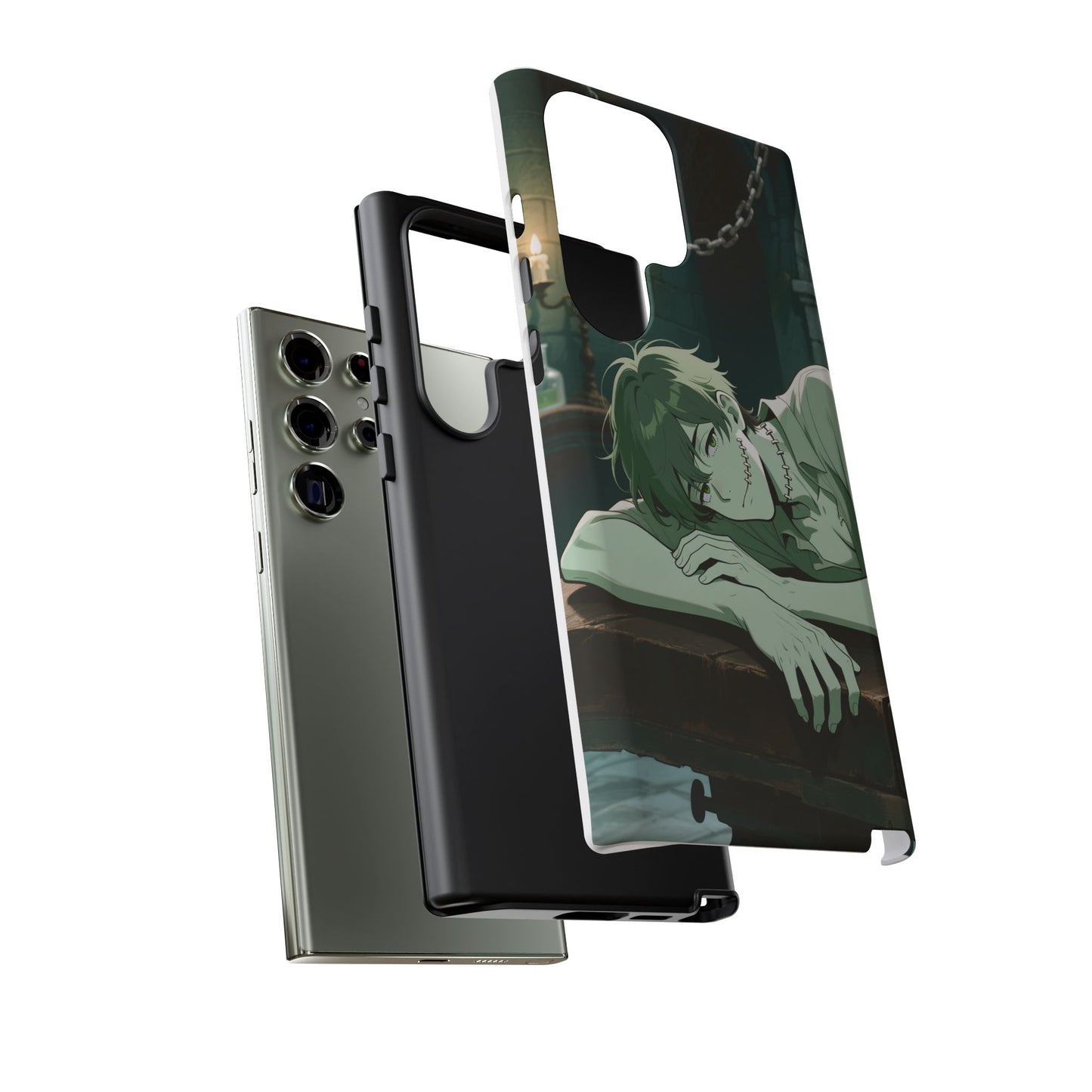 Electric Stare Frankenstein Phone Case — Anime Adam Cover (iPhone, Samsung & Pixel) | Yaoi Monsters