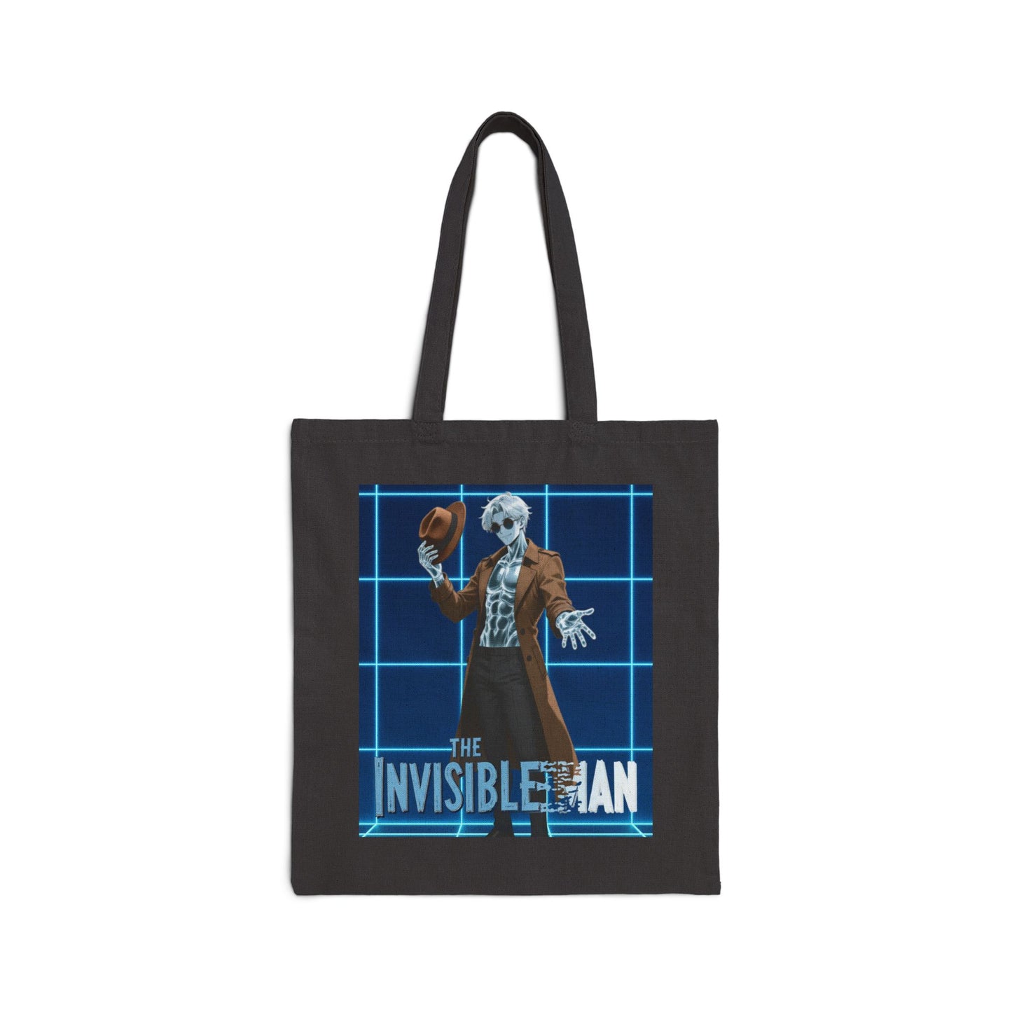 Theodore Marvel Invisible Man Black Canvas Tote (15" × 16") — Bookstore & Con Haul Bag | Yaoi Monsters
