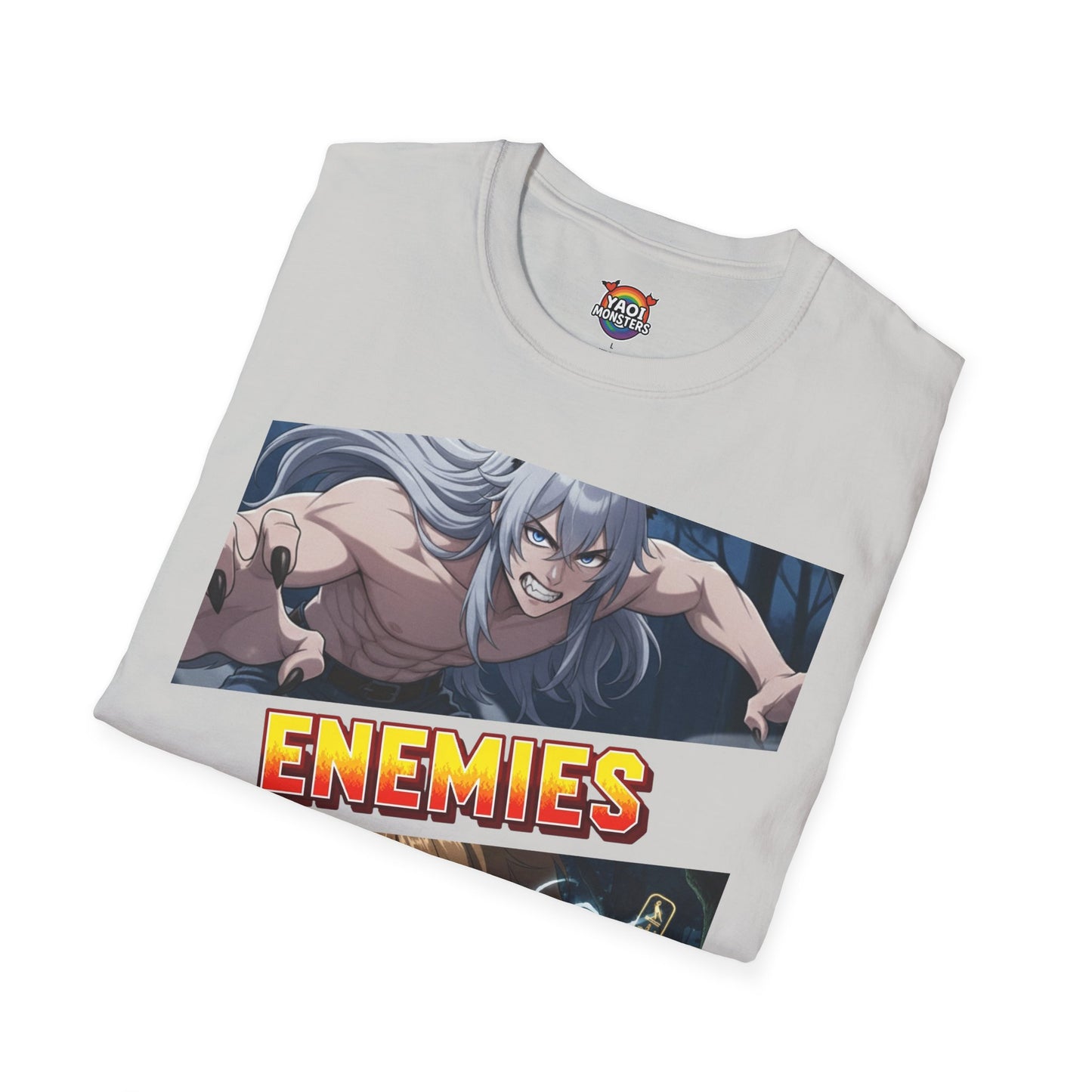 Enemies to Lovers Luca x Imhotep Unisex T-Shirt — Werewolf x Mummy BL Anime Tee | Yaoi Monsters