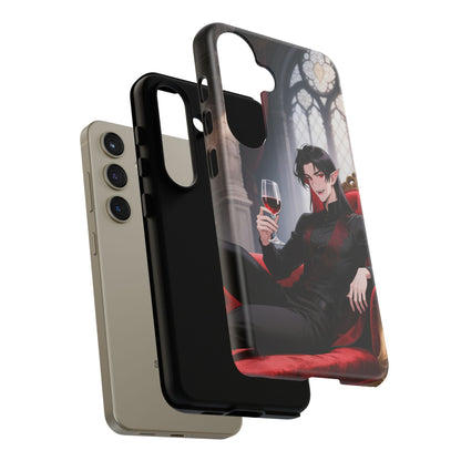 Dracula Velvet Chaise Gothic Vampire Phone Case — Anime Dracula Cover (iPhone, Samsung & Pixel) | Yaoi Monsters