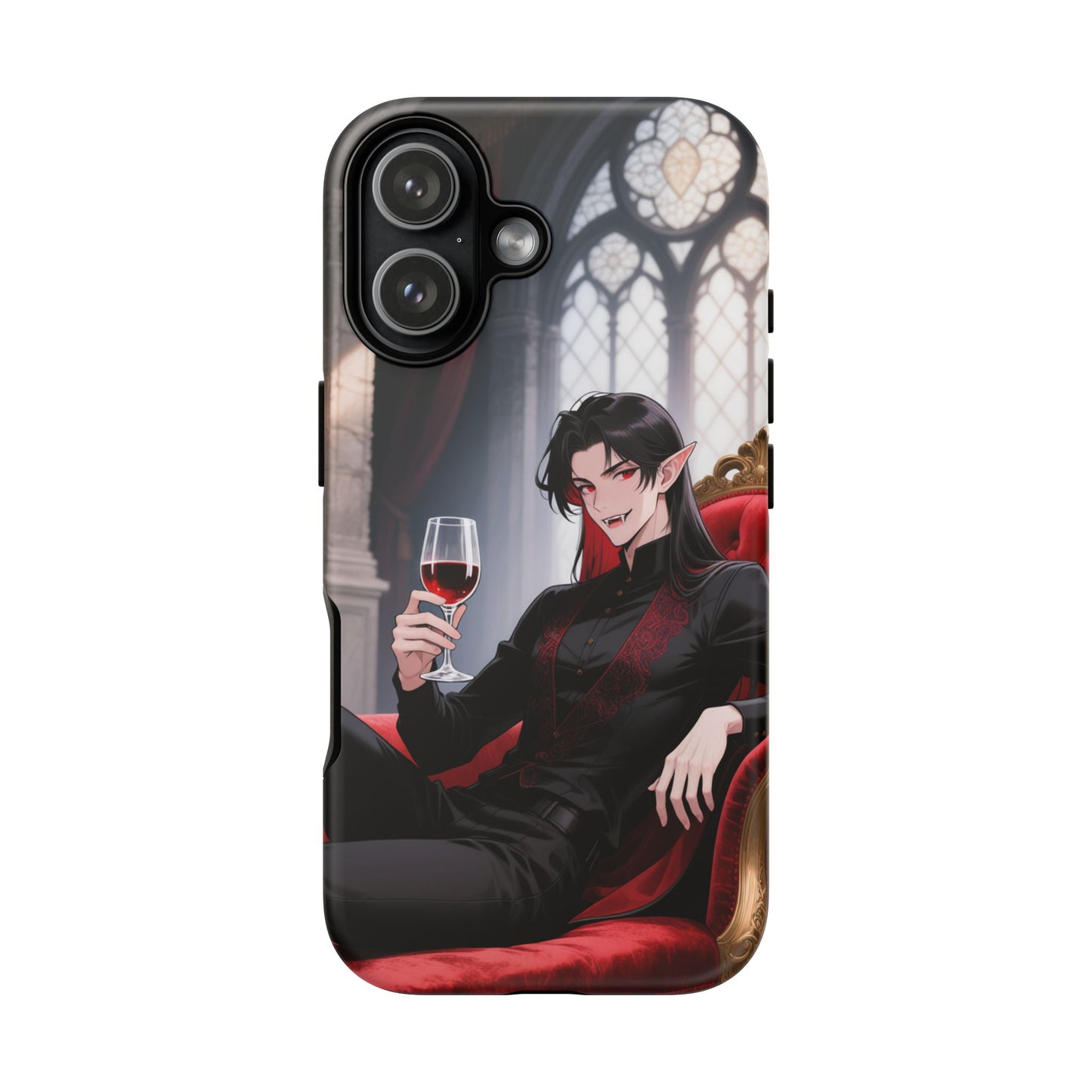 Dracula Velvet Chaise Gothic Vampire Phone Case — Anime Dracula Cover (iPhone, Samsung & Pixel) | Yaoi Monsters