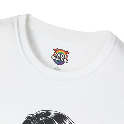 Dracula Elegant Bite Line Art Shirt— Gothic Vampire Anime Tee | Yaoi Monsters