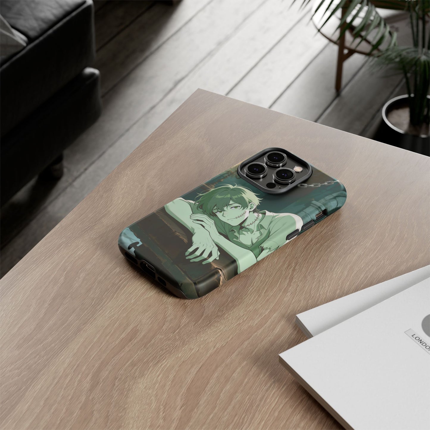 Electric Stare Frankenstein Phone Case — Anime Adam Cover (iPhone, Samsung & Pixel) | Yaoi Monsters