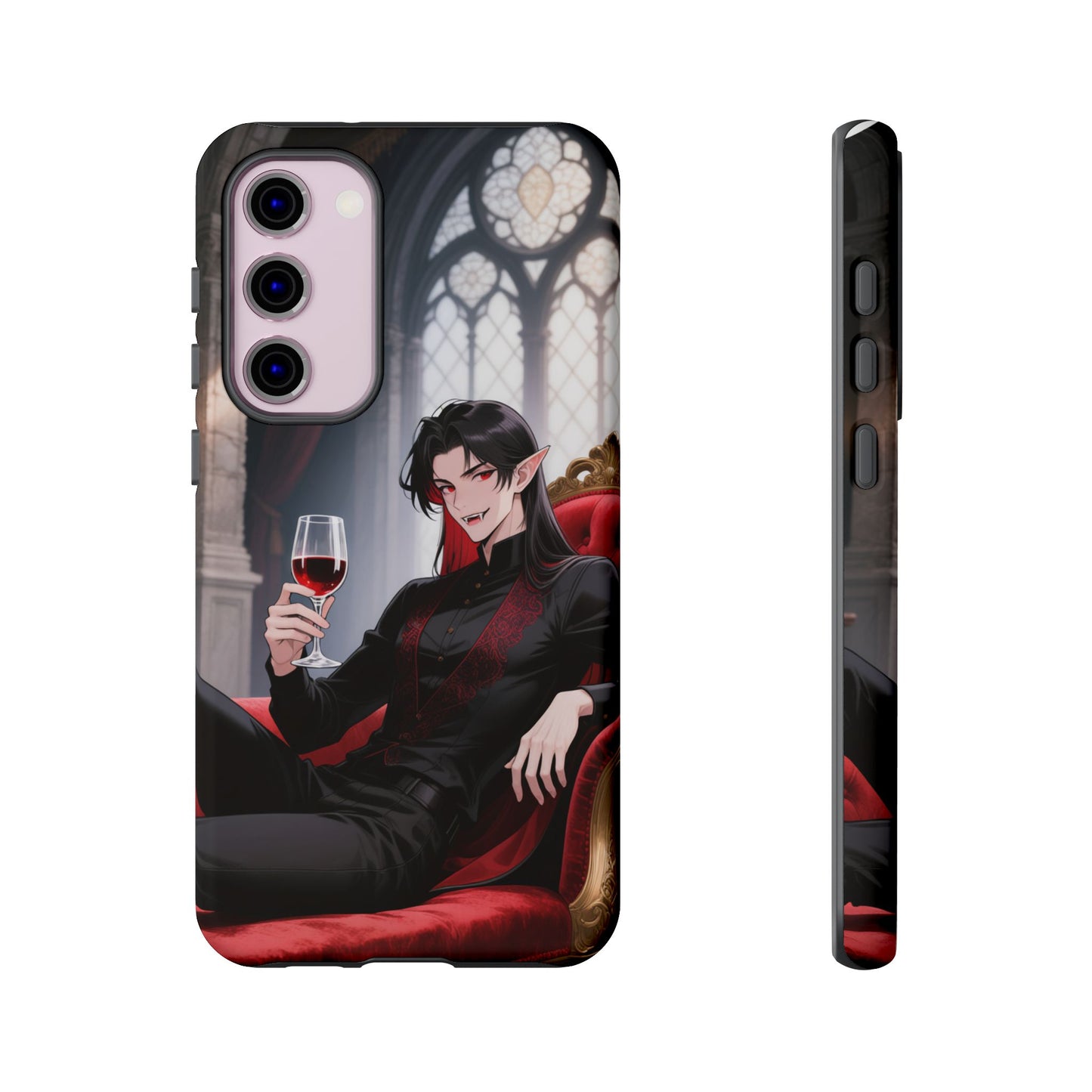 Dracula Velvet Chaise Gothic Vampire Phone Case — Anime Dracula Cover (iPhone, Samsung & Pixel) | Yaoi Monsters