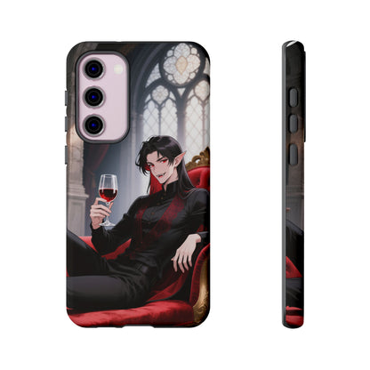 Dracula Velvet Chaise Gothic Vampire Phone Case — Anime Dracula Cover (iPhone, Samsung & Pixel) | Yaoi Monsters