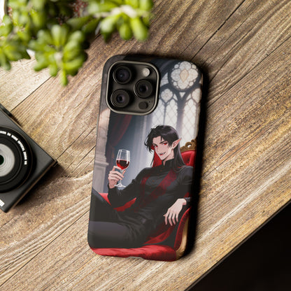 Dracula Velvet Chaise Gothic Vampire Phone Case — Anime Dracula Cover (iPhone, Samsung & Pixel) | Yaoi Monsters