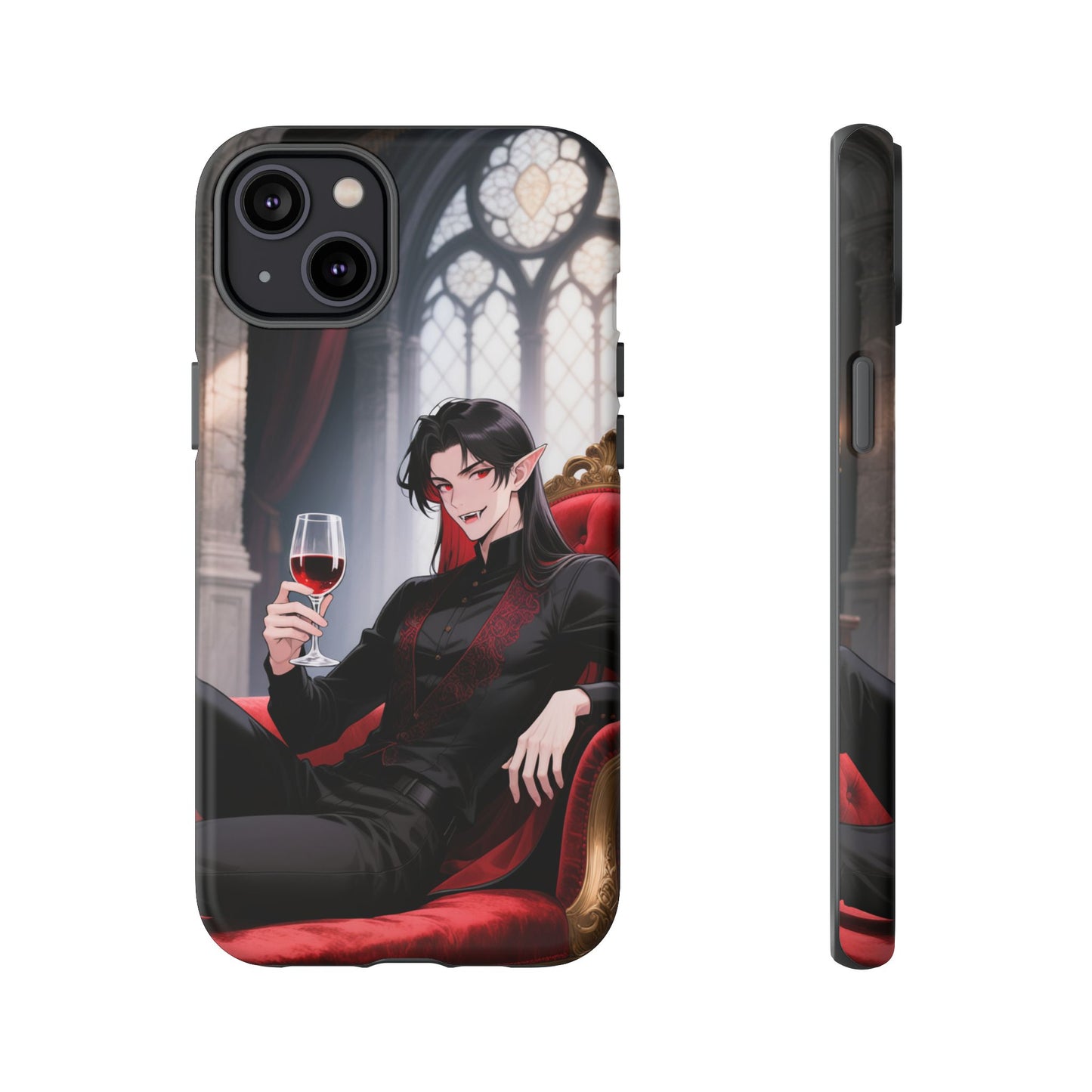 Dracula Velvet Chaise Gothic Vampire Phone Case — Anime Dracula Cover (iPhone, Samsung & Pixel) | Yaoi Monsters