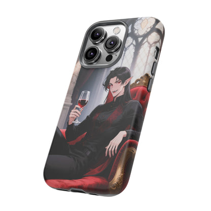 Dracula Velvet Chaise Gothic Vampire Phone Case — Anime Dracula Cover (iPhone, Samsung & Pixel) | Yaoi Monsters