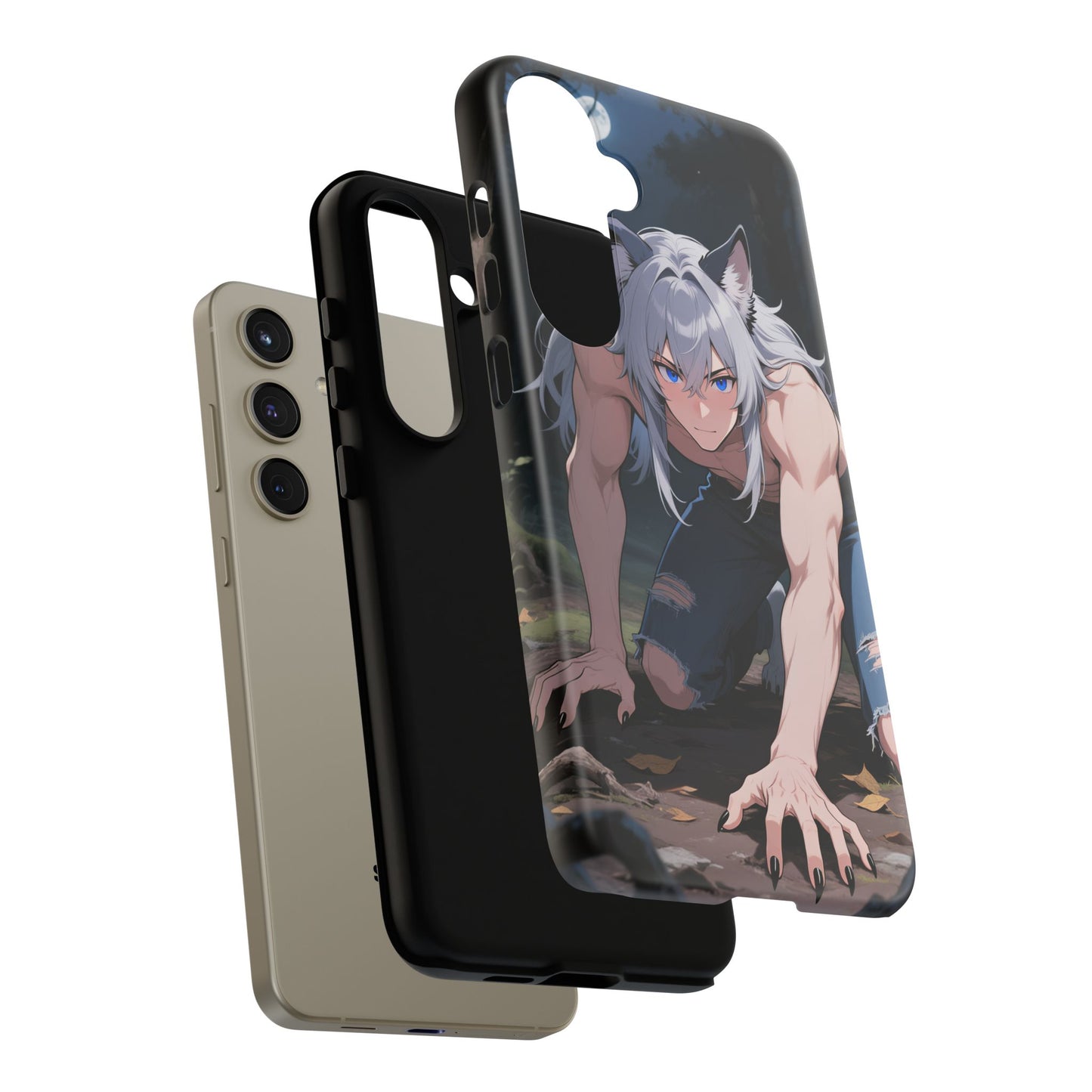 Luca Moonlit Werewolf Tough Phone Case — Anime Wolfman Cover (iPhone, Samsung Galaxy & Google Pixel) | Yaoi Monsters