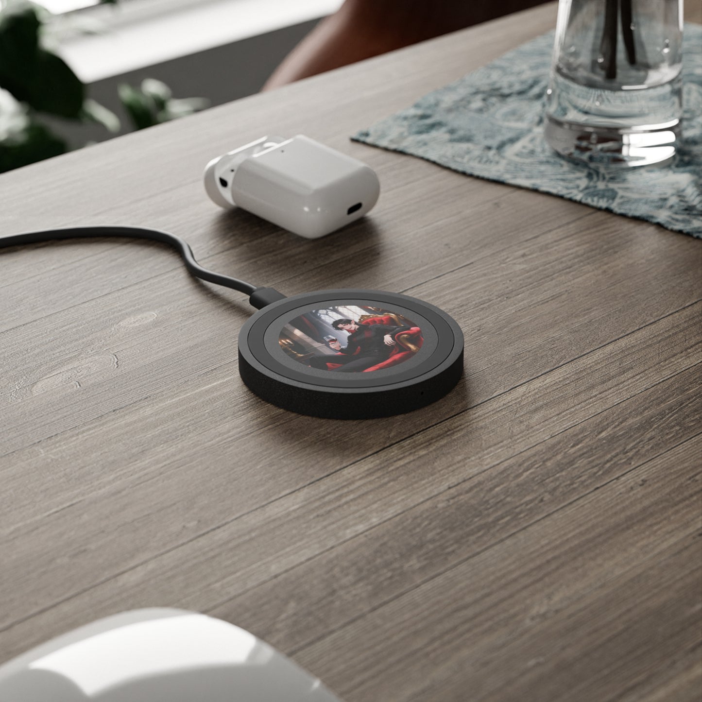 Dracula Velvet Chaise Wireless Charger — Qi-Compatible Vampire Charging Pad | Yaoi Monsters