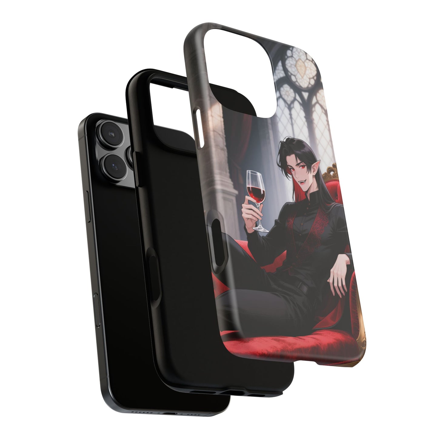 Dracula Velvet Chaise Gothic Vampire Phone Case — Anime Dracula Cover (iPhone, Samsung & Pixel) | Yaoi Monsters