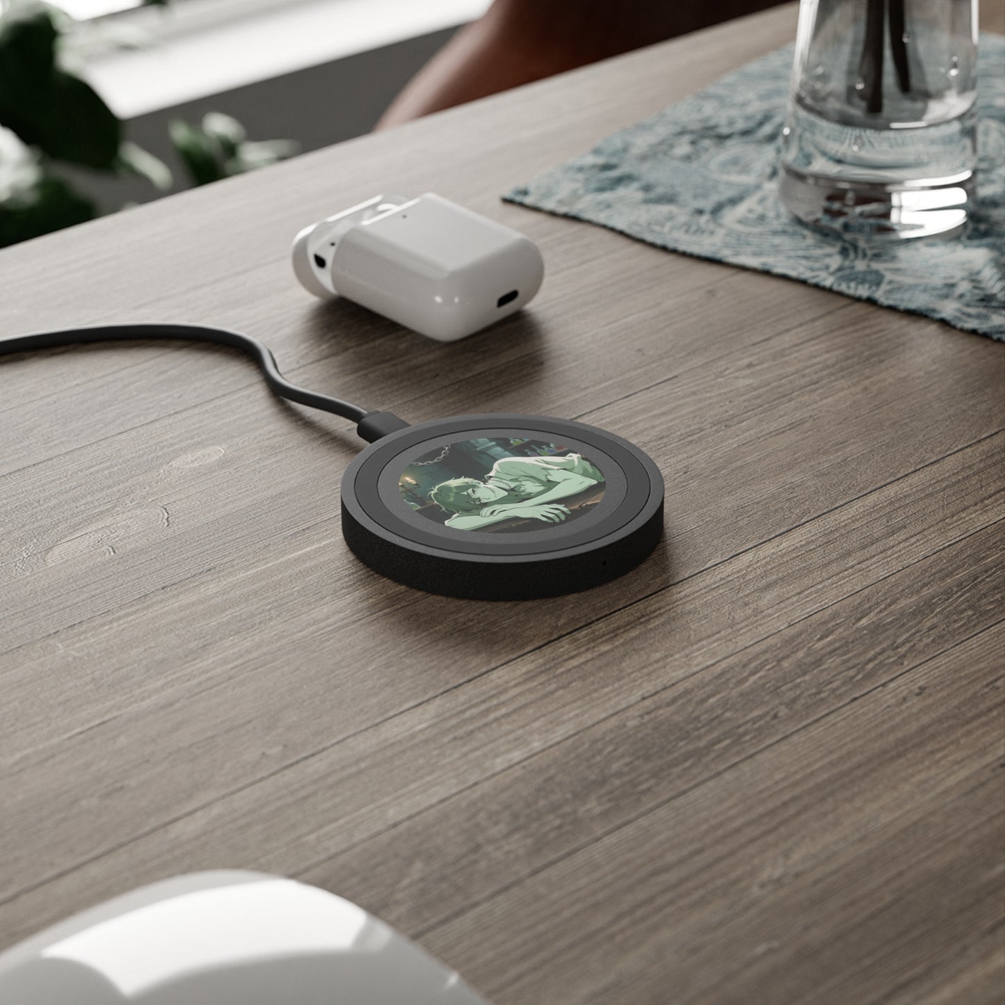 Adam “Lightning Eyes” Frankenstein Wireless Charger — Qi Fast Charge Pad | Yaoi Monsters