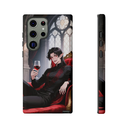 Dracula Velvet Chaise Gothic Vampire Phone Case — Anime Dracula Cover (iPhone, Samsung & Pixel) | Yaoi Monsters