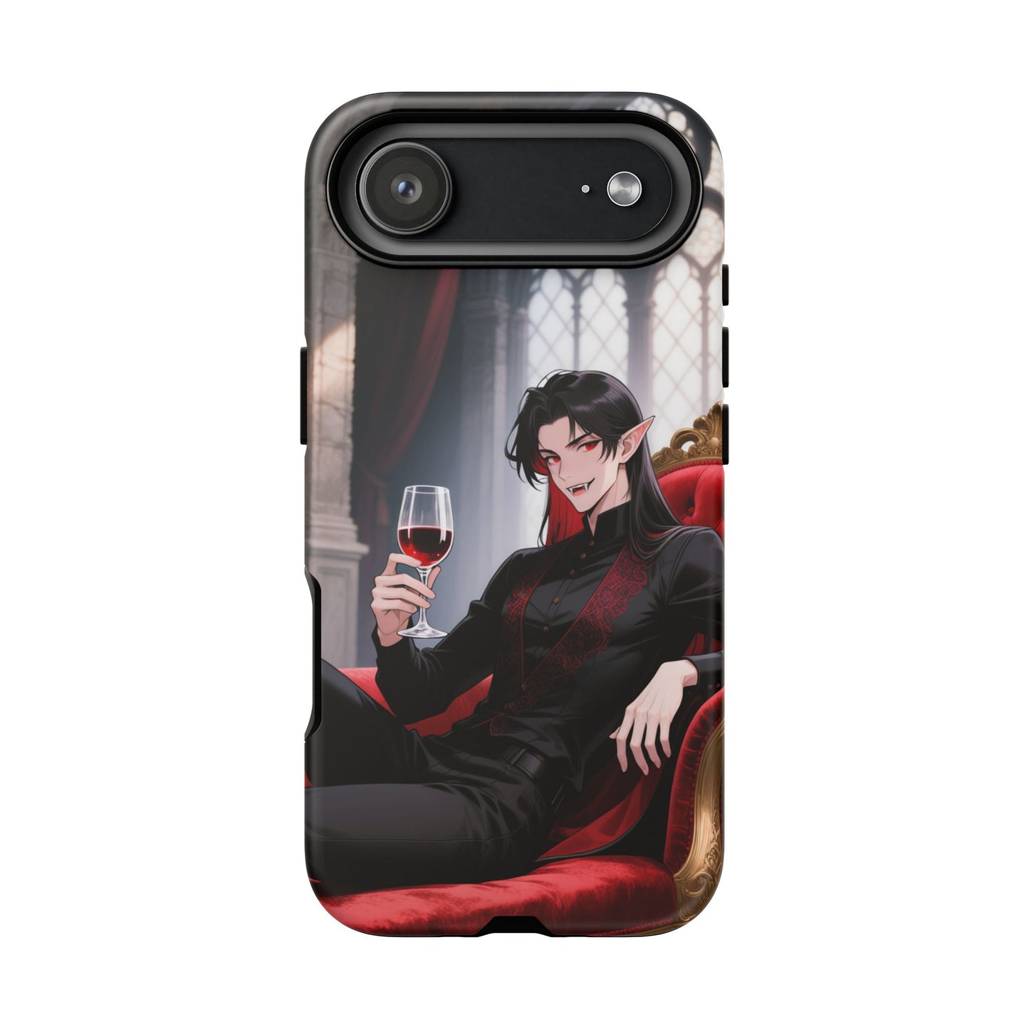 Dracula Velvet Chaise Gothic Vampire Phone Case — Anime Dracula Cover (iPhone, Samsung & Pixel) | Yaoi Monsters