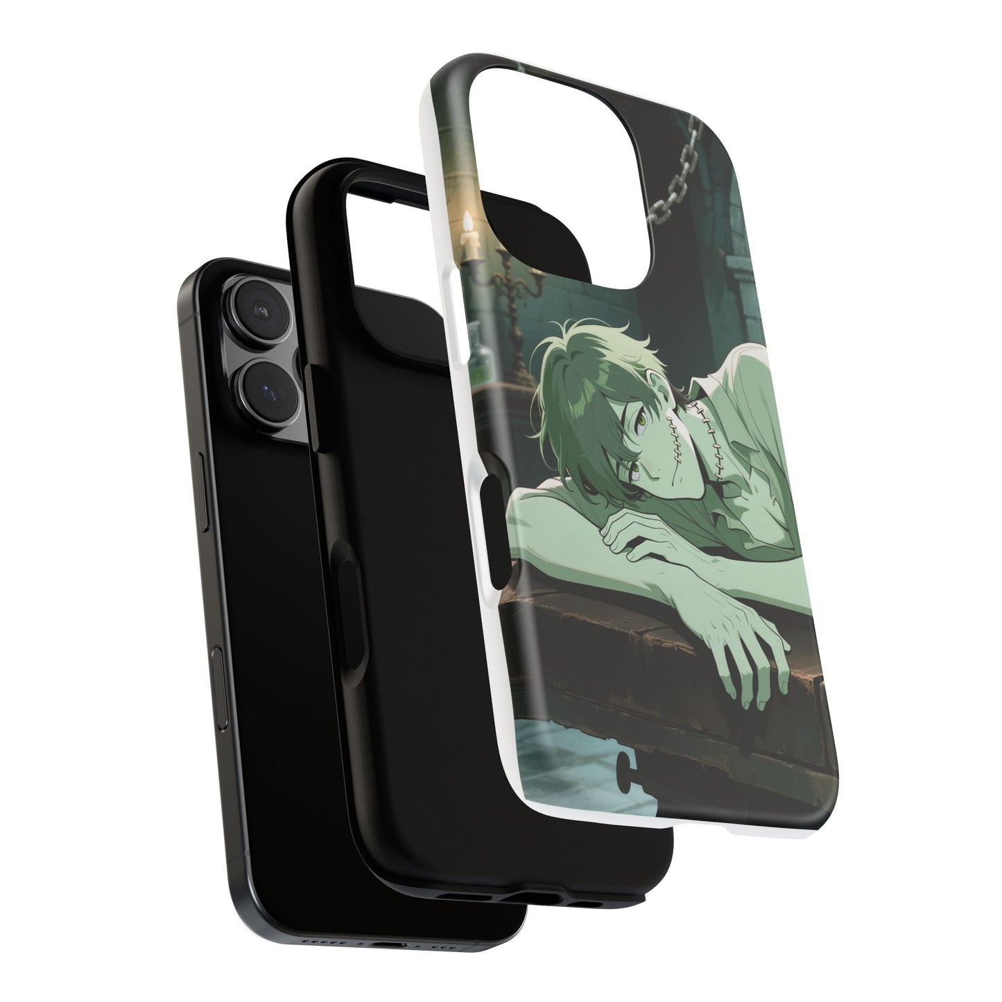 Electric Stare Frankenstein Phone Case — Anime Adam Cover (iPhone, Samsung & Pixel) | Yaoi Monsters