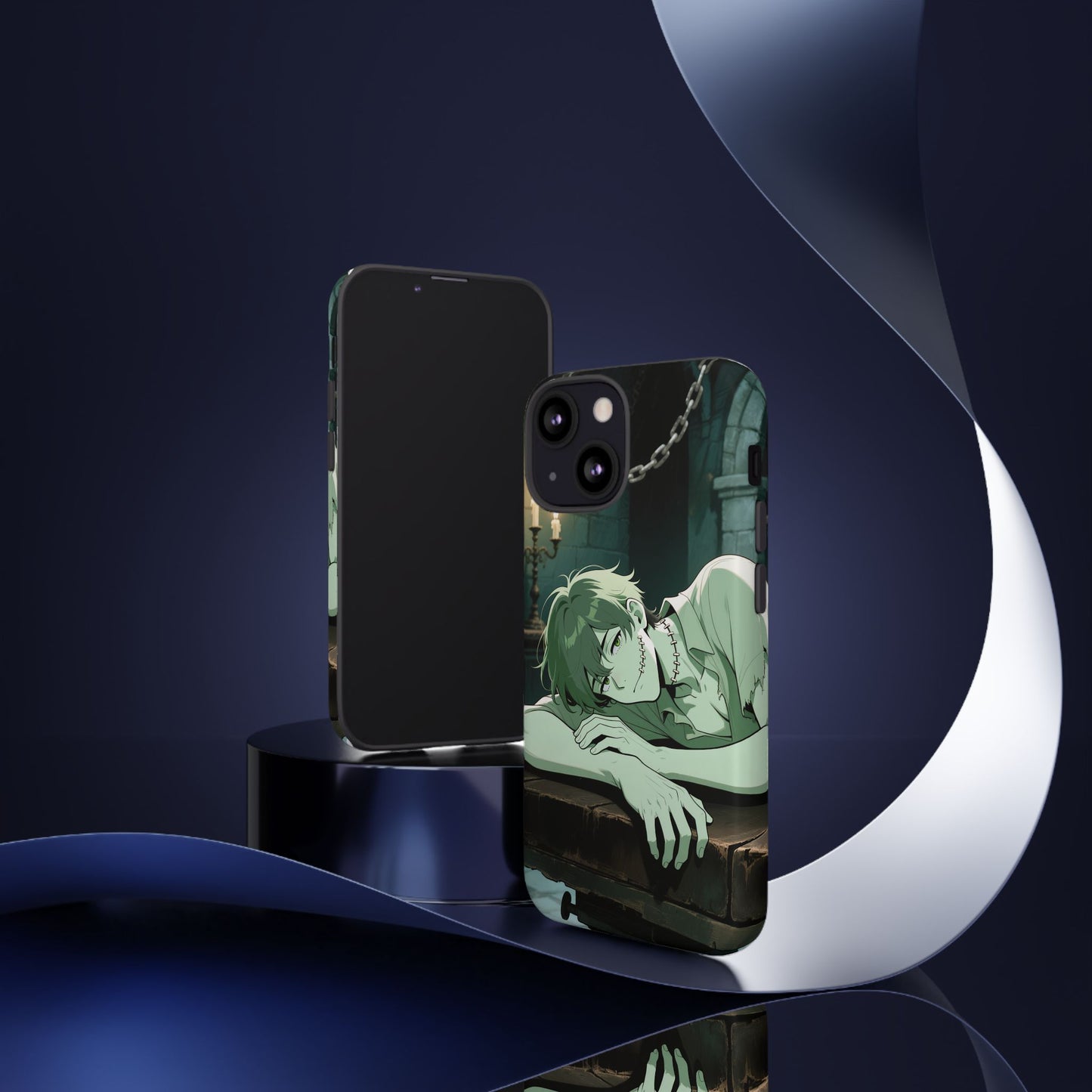 Electric Stare Frankenstein Phone Case — Anime Adam Cover (iPhone, Samsung & Pixel) | Yaoi Monsters