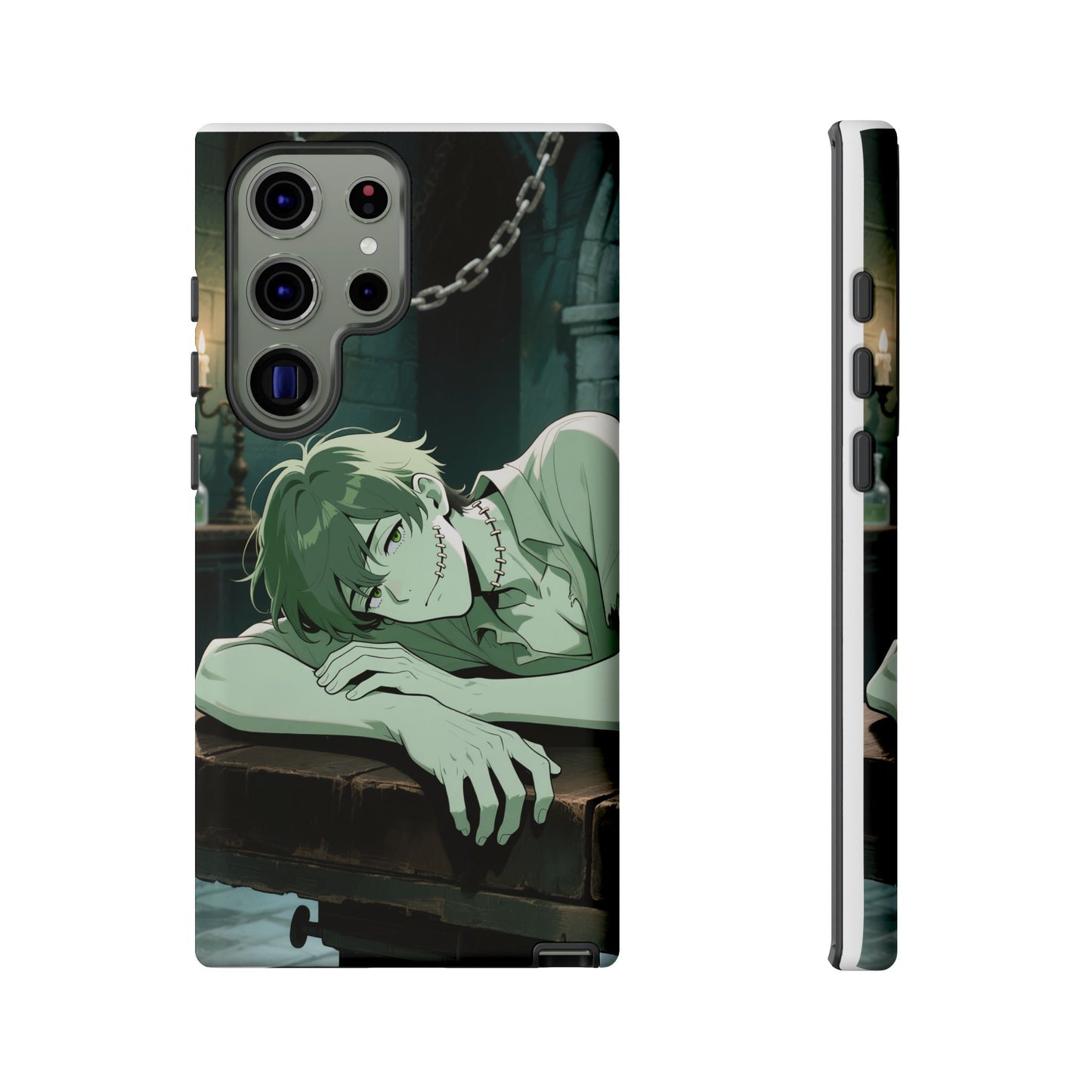 Electric Stare Frankenstein Phone Case — Anime Adam Cover (iPhone, Samsung & Pixel) | Yaoi Monsters