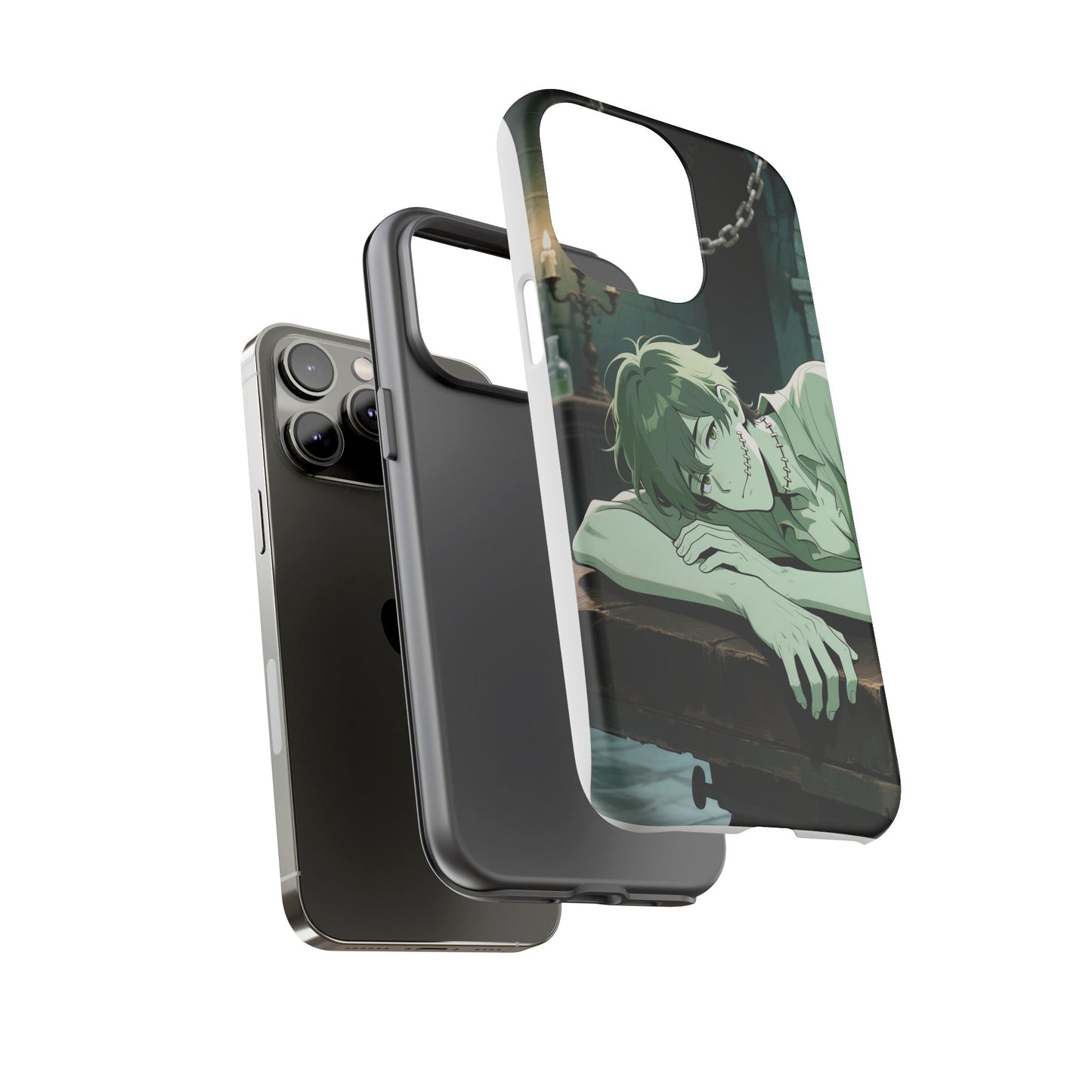 Electric Stare Frankenstein Phone Case — Anime Adam Cover (iPhone, Samsung & Pixel) | Yaoi Monsters