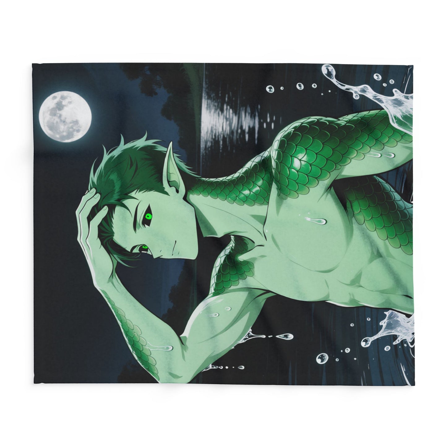 Kel Lagoon Fleece Blanket — Anime Sea Monster Throw | Yaoi Monsters
