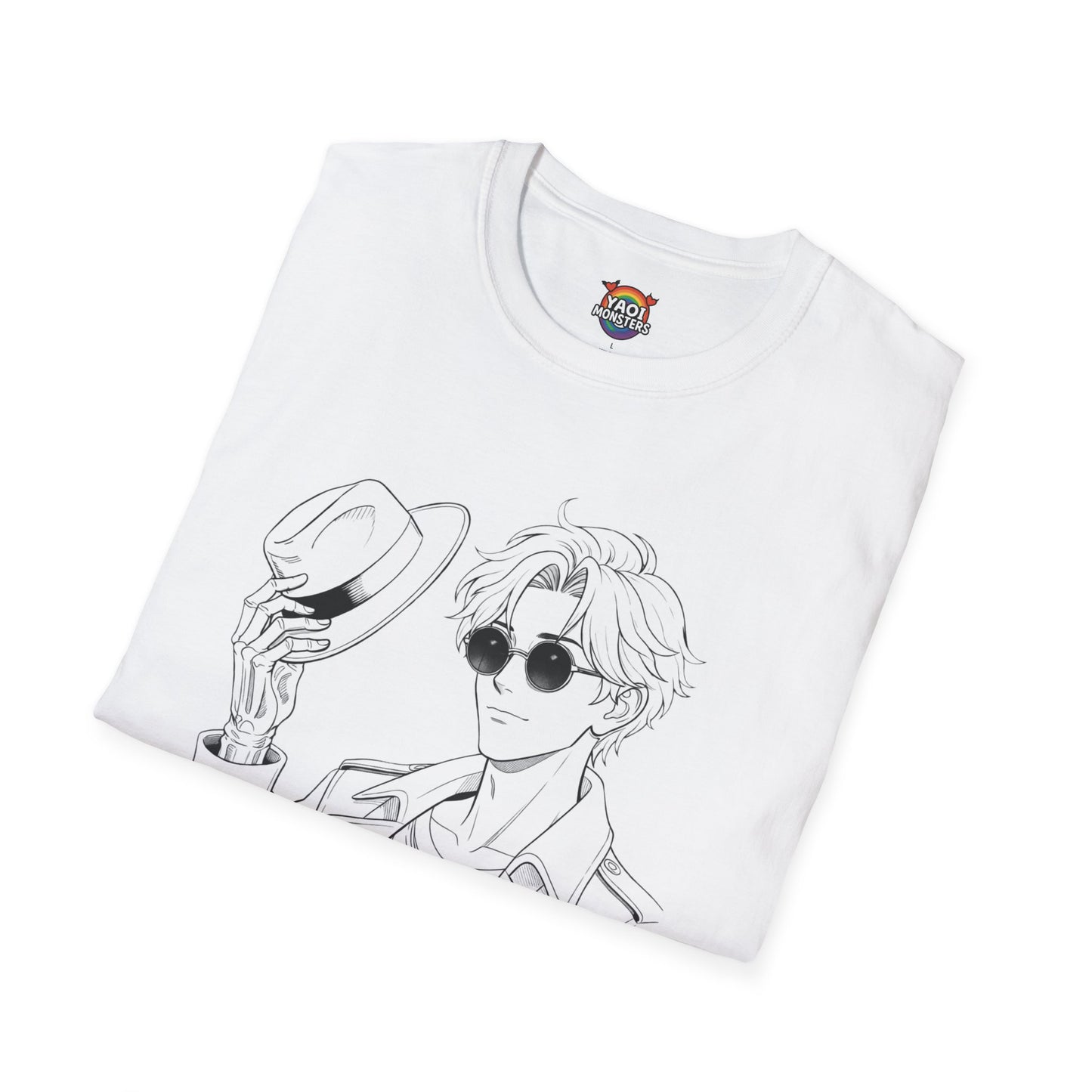 Theo “Cool & Unseen” Line Art Shirt— Anime Lagoon Monster Tee | Yaoi Monsters