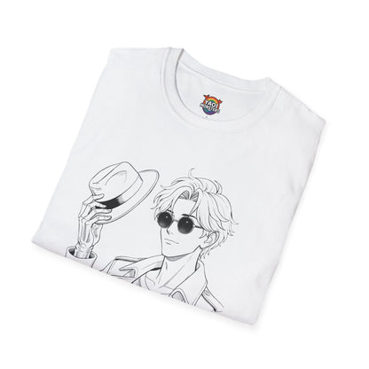 Theo “Cool & Unseen” Line Art Shirt— Anime Lagoon Monster Tee | Yaoi Monsters