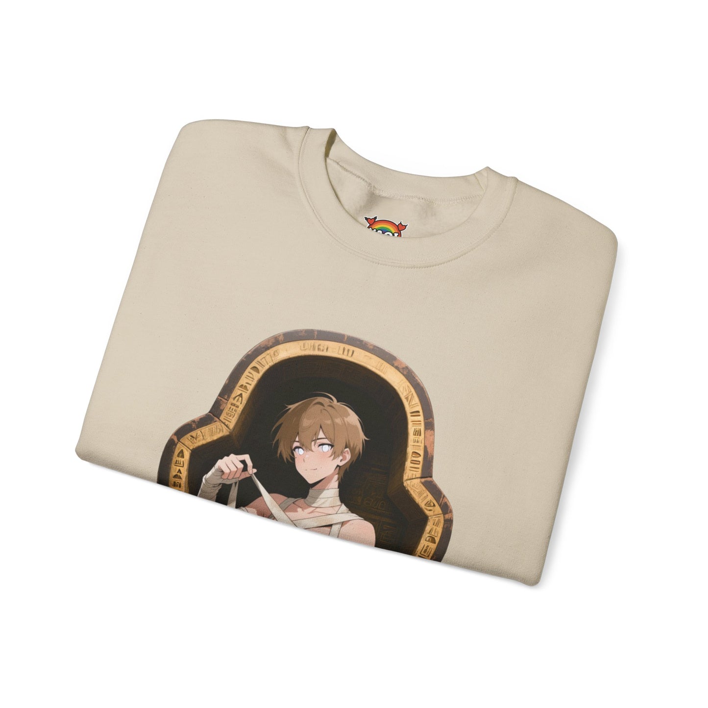 Mummy Crewneck Sweatshirt – Unisex Heavy Blend | Gothic Mummy Pullover, Anime Monster Sweater & Halloween Streetwear by Yaoi Monsters