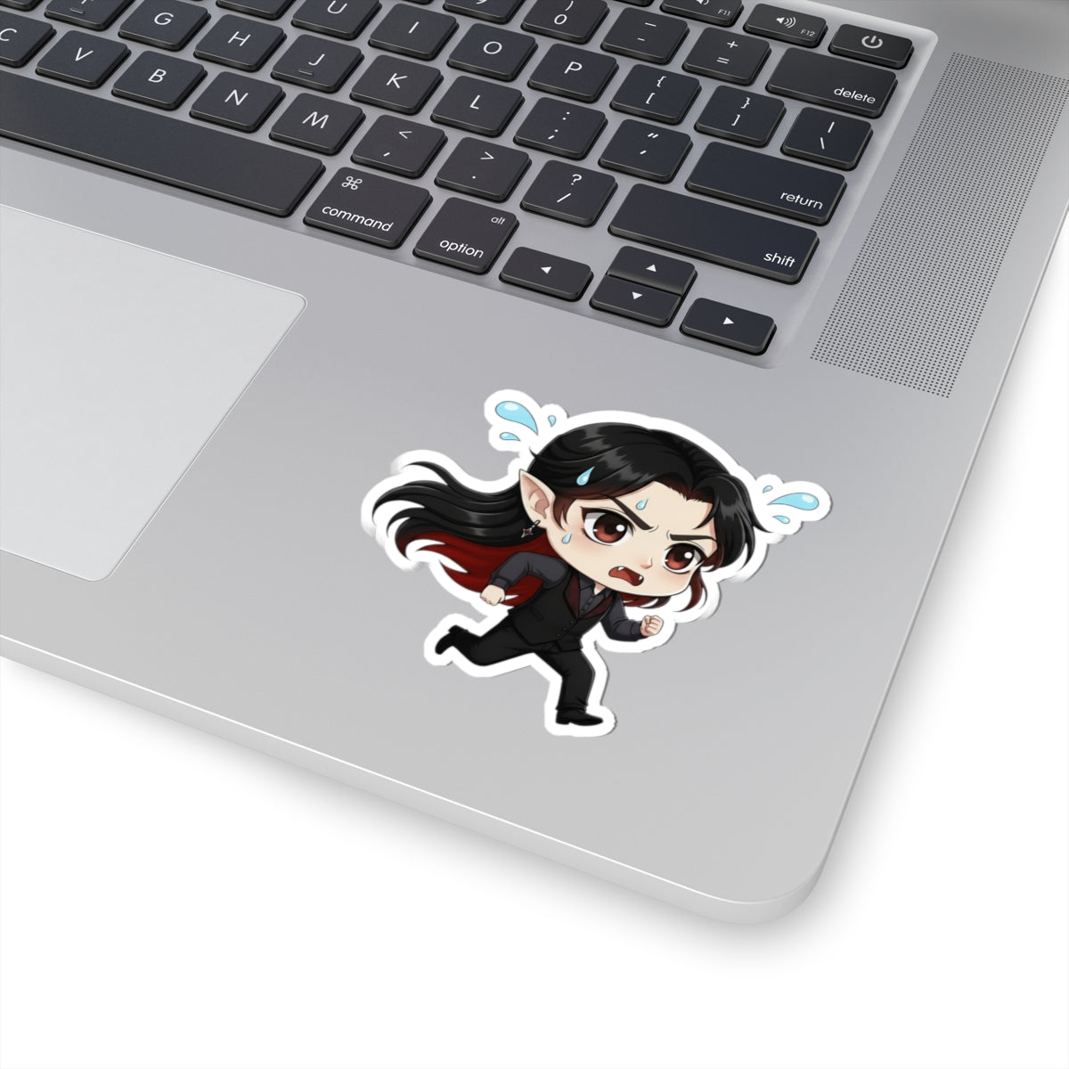 Cutie Monsters Dracula “Panic” Vinyl Sticker – Running Away Left