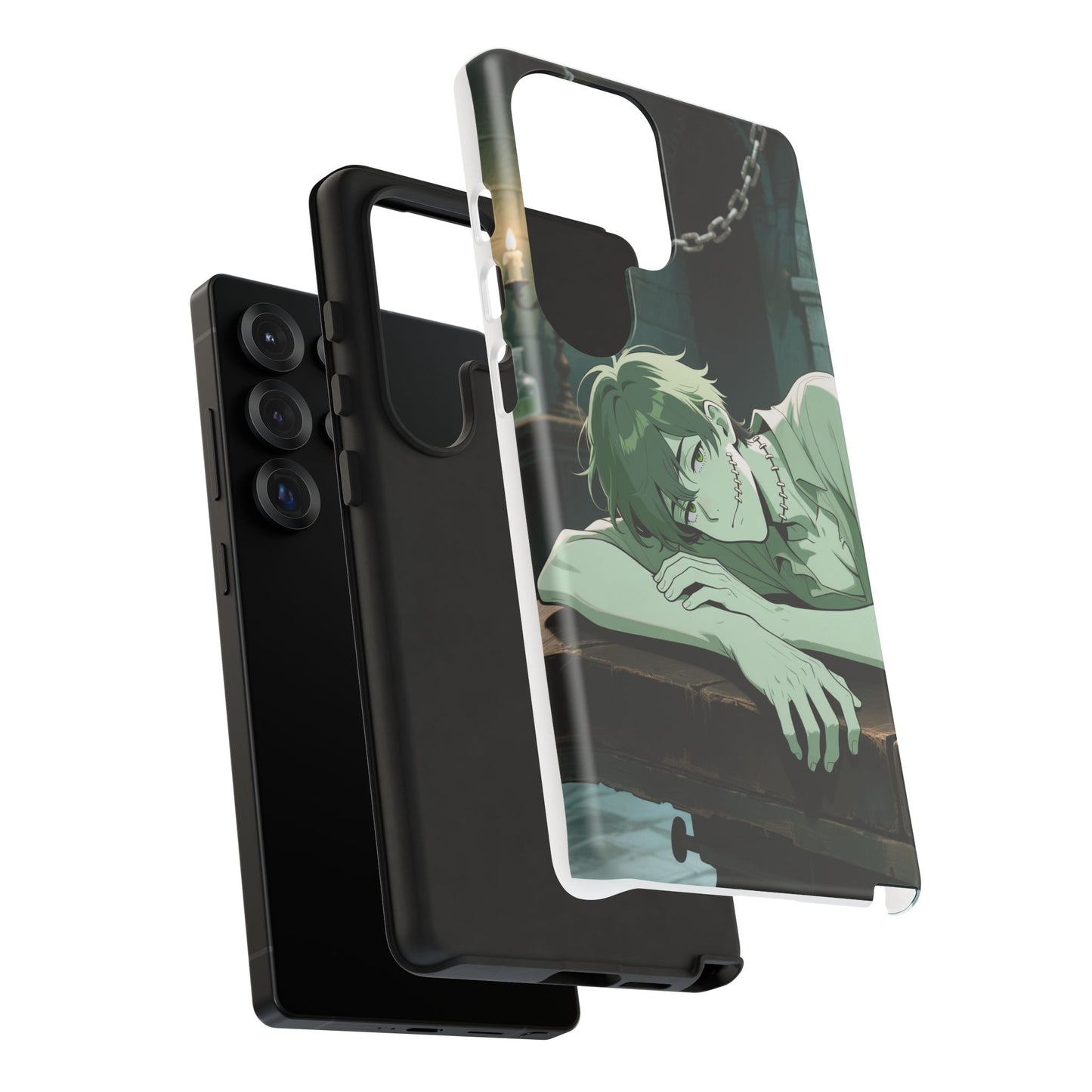 Electric Stare Frankenstein Phone Case — Anime Adam Cover (iPhone, Samsung & Pixel) | Yaoi Monsters